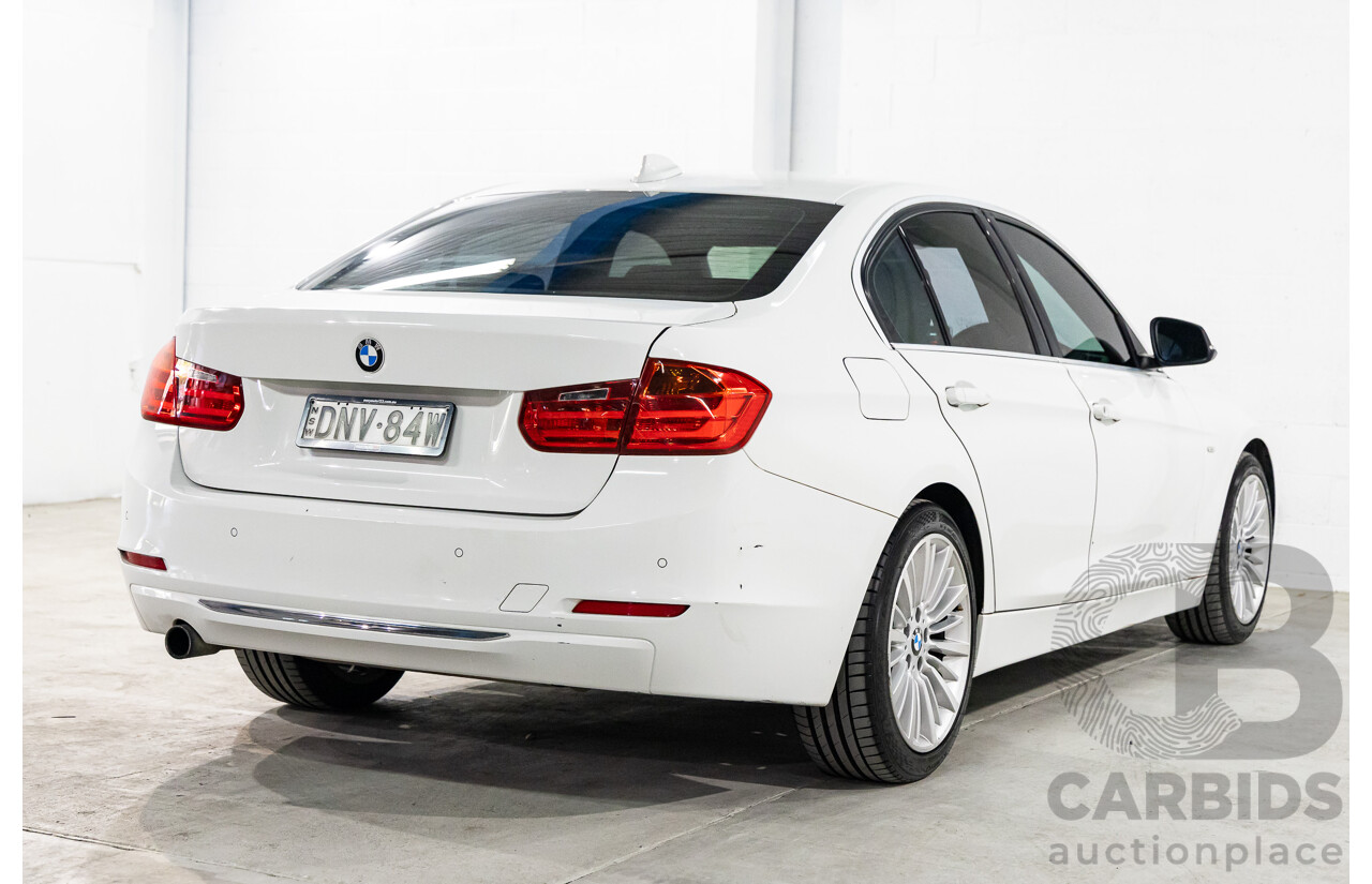 2/2014 BMW 320i Luxury F30 MY14 4d Sedan Alpine White Turbo 2.0L