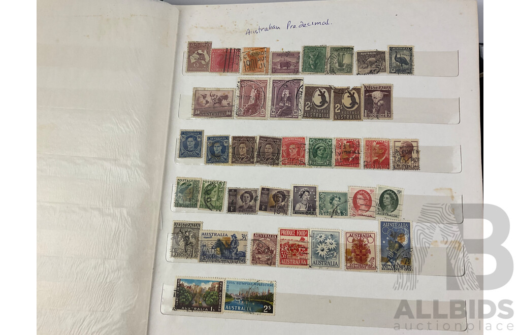 Album of Australian Mint and Cancelled Stamps, Examples From Predecimal to 2019, Album of First Day Covers, Examples From 1970 to 1983 Including Aerogrammes, Australia's First Fleet 1987 Stamp Book