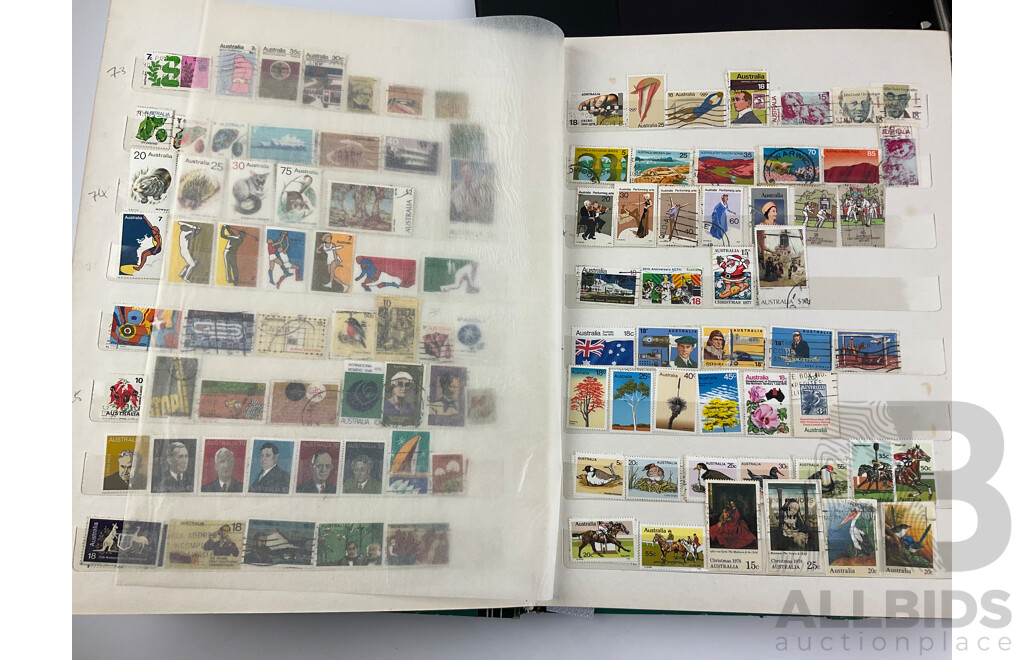 Album of Australian Mint and Cancelled Stamps, Examples From Predecimal to 2019, Album of First Day Covers, Examples From 1970 to 1983 Including Aerogrammes, Australia's First Fleet 1987 Stamp Book