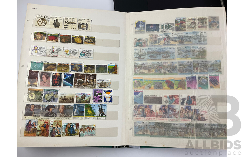 Album of Australian Mint and Cancelled Stamps, Examples From Predecimal to 2019, Album of First Day Covers, Examples From 1970 to 1983 Including Aerogrammes, Australia's First Fleet 1987 Stamp Book