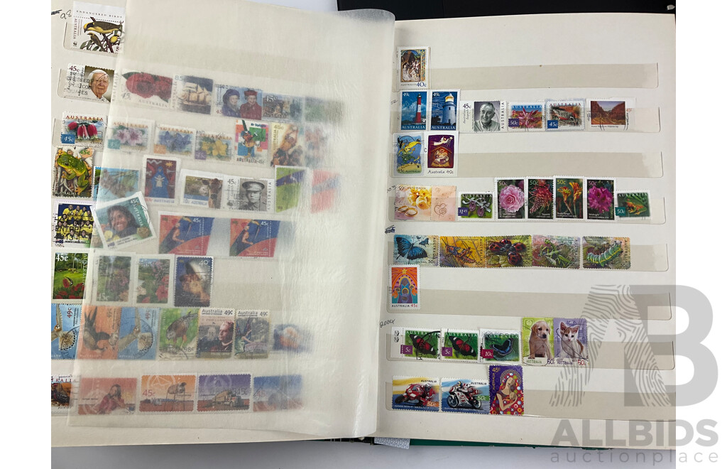 Album of Australian Mint and Cancelled Stamps, Examples From Predecimal to 2019, Album of First Day Covers, Examples From 1970 to 1983 Including Aerogrammes, Australia's First Fleet 1987 Stamp Book