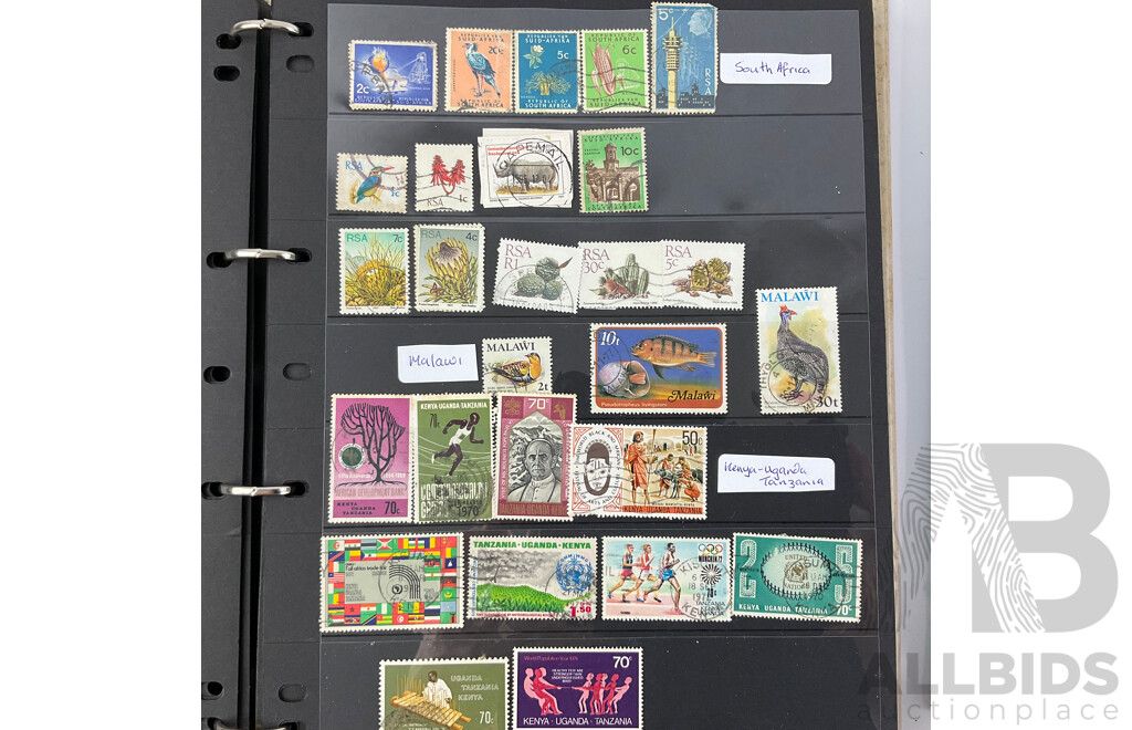 Three Albums of Antique and Vintage International Stamps Including Poland, Norway, UK, France, Germany, USA, Spain, Greece, China, Cuba, Egypt and More with Over Prints and Official, First Day Covers