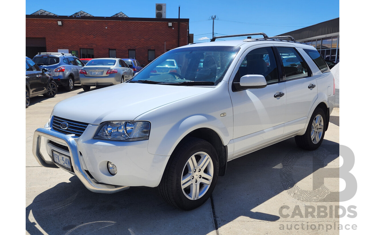 4/2008 Ford Territory GHIA (rwd) SY MY07 UPGRADE 4d Wagon White 4.0L