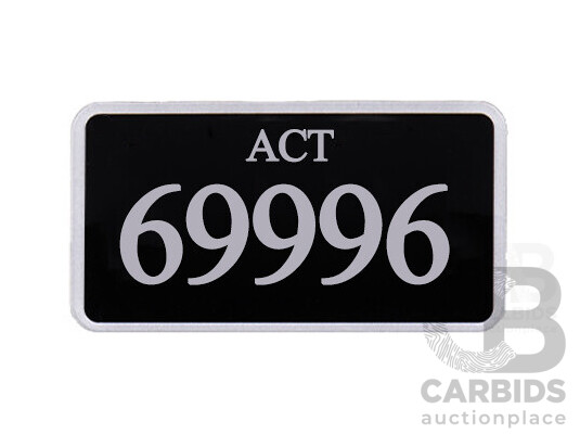 ACT Number Plate 69996