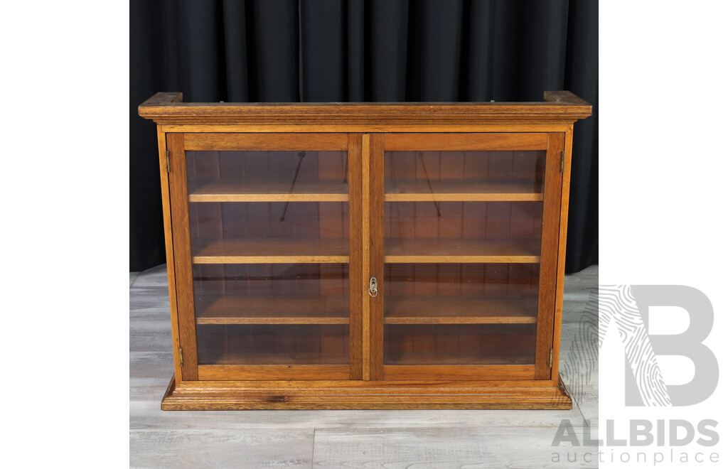 Late Edwardian Wall Mount Collectors Cabinet