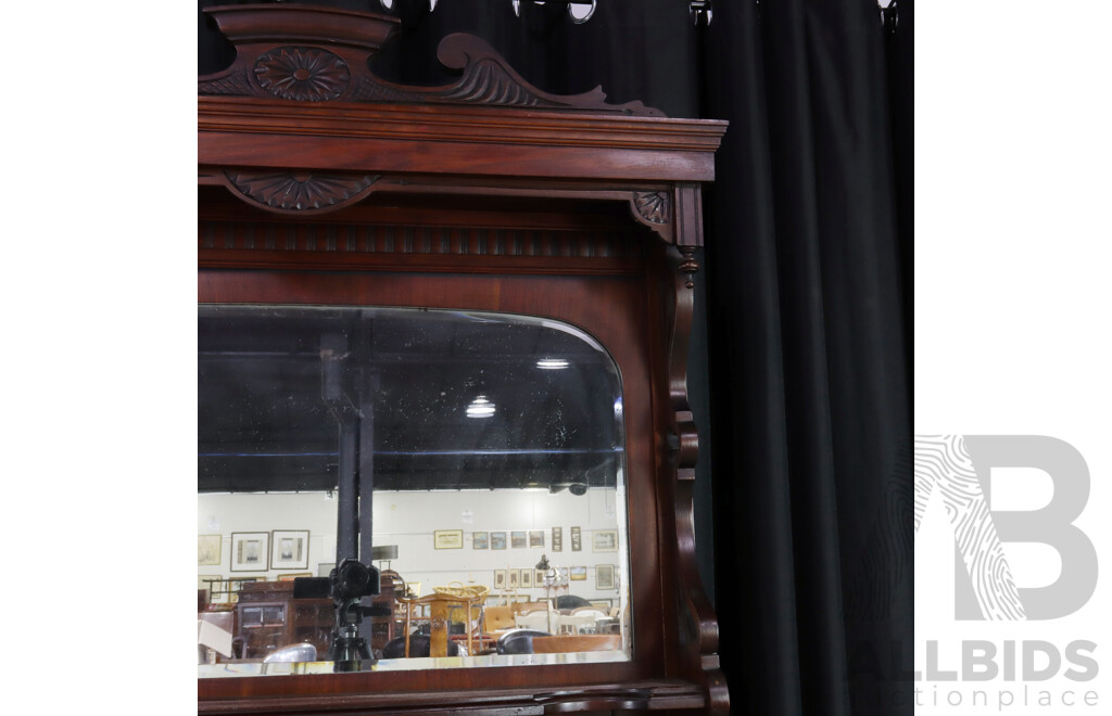 Edwardian Mahogany Mirrored Back Sideboard