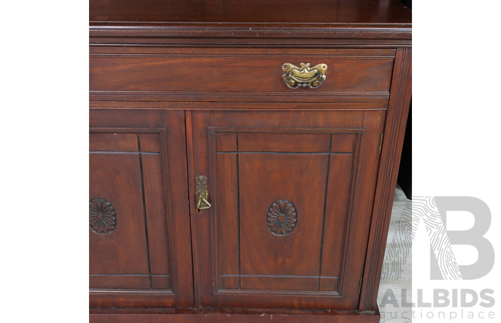 Edwardian Mahogany Mirrored Back Sideboard