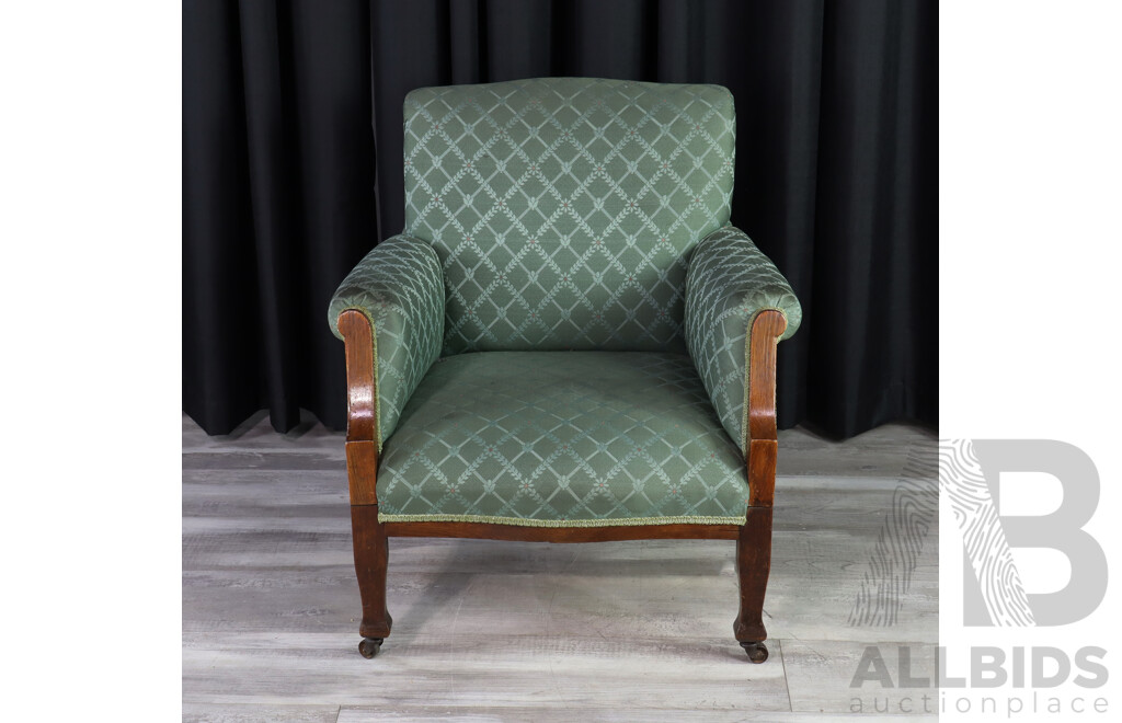 Art Deco Upholstered Armchair