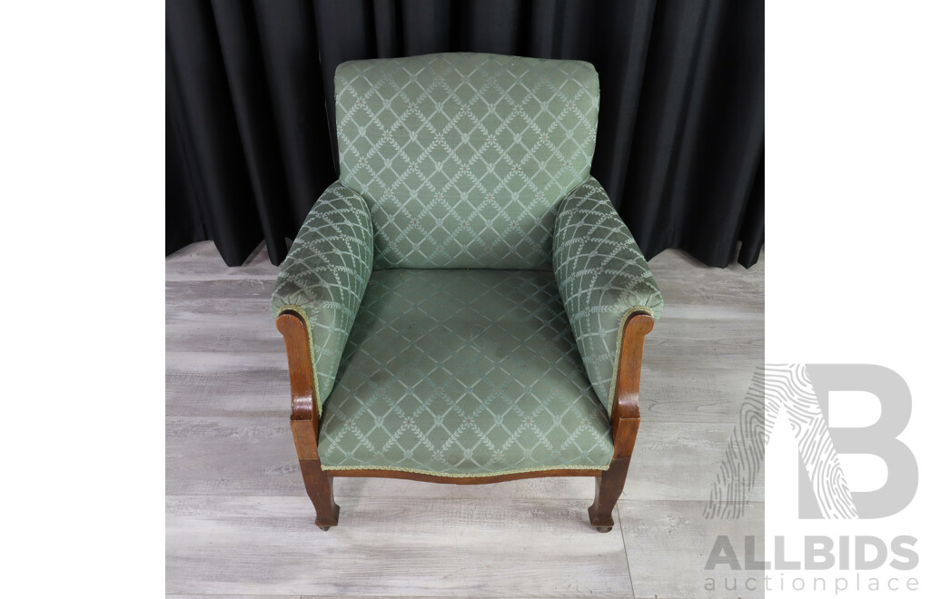 Art Deco Upholstered Armchair