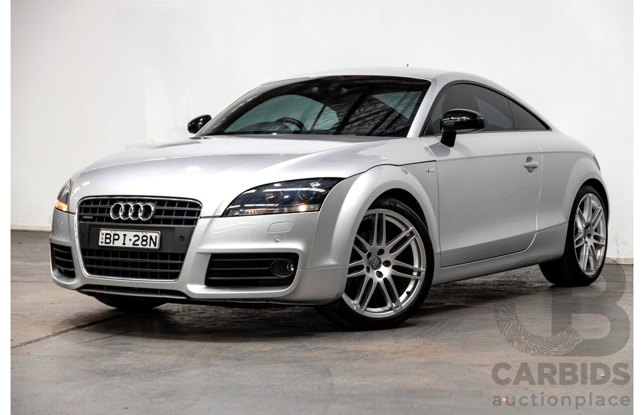 5/2010 Audi TT 2.0 TFSI Quattro (AWD) S-Line Pack 8J 2d Coupe Ice Silver Metallic Turbo 2.0L