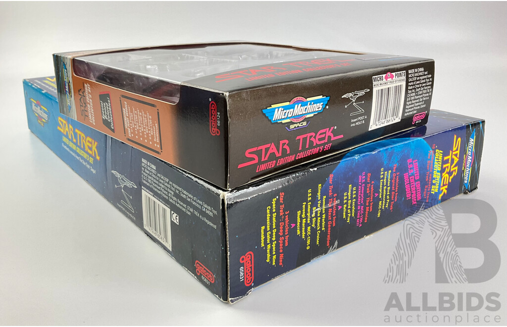 Two Vintage Micro Machines Star Trek Collectors Editions, Both in Original Packaging