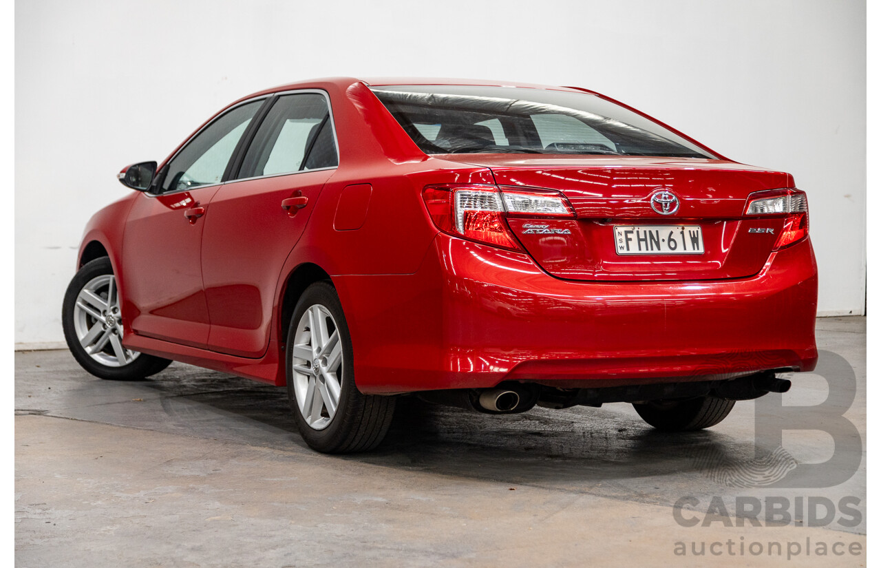 4/2013 Toyota Camry Atara S ASV50R 4d Sedan Wildfire Metallic Red 2.5L