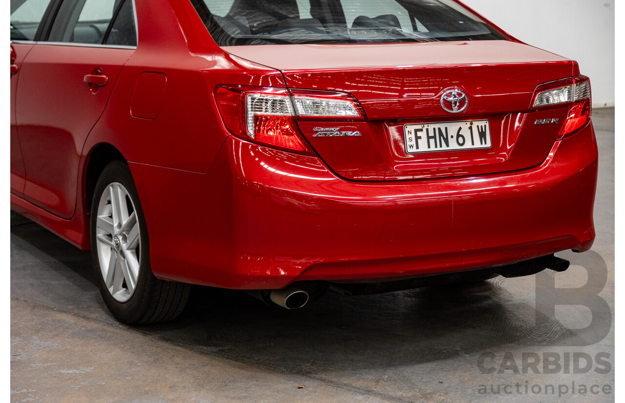 4/2013 Toyota Camry Atara S ASV50R 4d Sedan Wildfire Metallic Red 2.5L