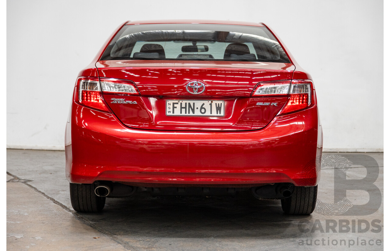 4/2013 Toyota Camry Atara S ASV50R 4d Sedan Wildfire Metallic Red 2.5L