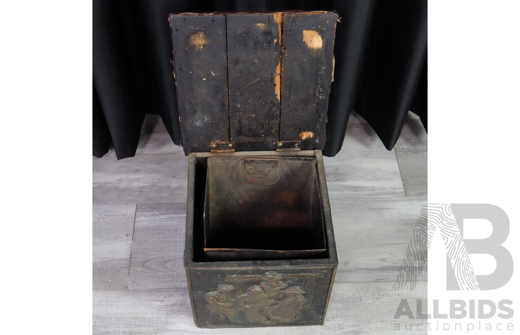 Pair of Copper Coal Boxes