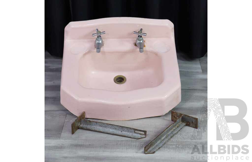 Vintage Pink Enamel Sink