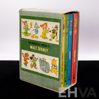 Vintage Four Volume the Wonderful World of Walt Disney Set in Slipcase