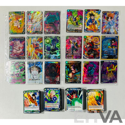 Collection of Dragon Ball Super TCG Including Several Foil Cards and Full Art Cards