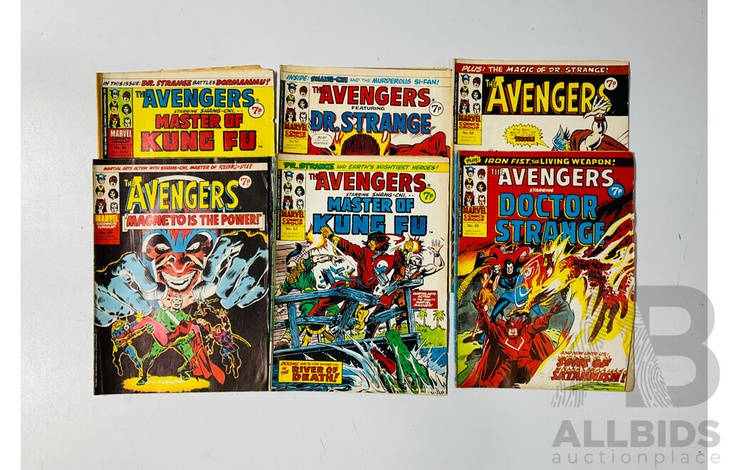 Collection of Vintage Marvel Comics Avengers Comics No.64-69