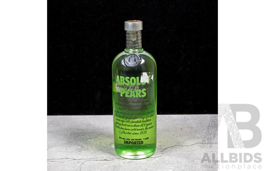 Absolut Imported Pear Flavored Vodka