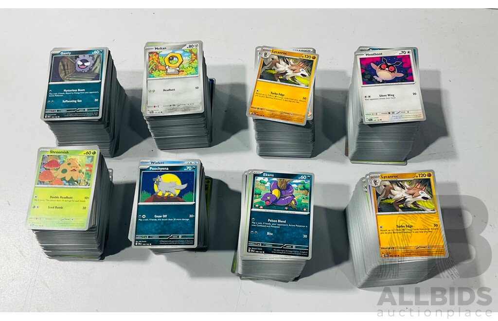 Large Collection of Pokemon TCG Cards From Scarlet & Violet Temporal Forces Including Four Empty Booster Box Boxes