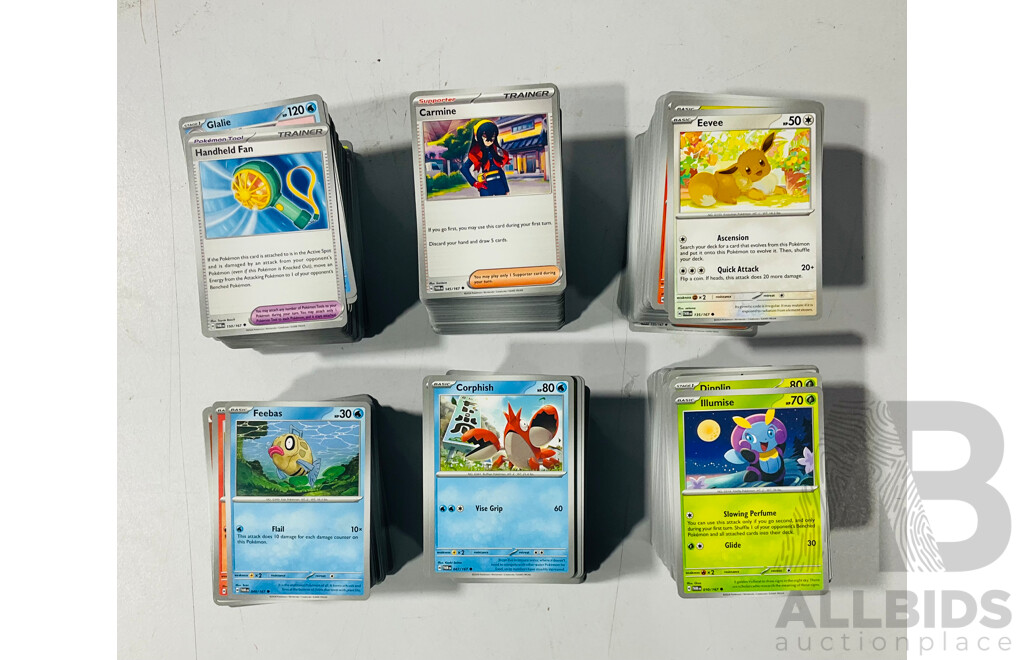 Large Collection of Pokemon TCG Cards From Scarlet & Violet Twilight Masquerade Including Three Empty Booster Box Boxes