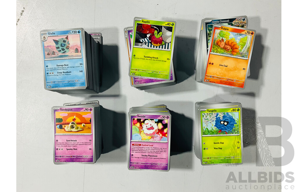 Large Collection of Pokemon TCG Cards From Scarlet & Violet Twilight Masquerade Including Three Empty Booster Box Boxes