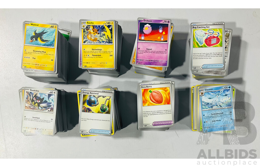 Large Collection of Pokemon TCG Cards From Several Expansions Mainly From the Scarlet & Violet Series Including Four Empty Booster Box Boxes