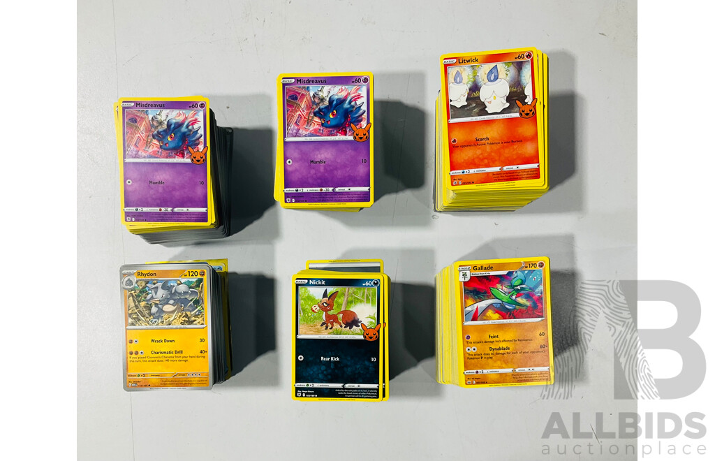 Large Collection of Pokemon TCG Cards From Several Expansions Mainly From the Sword and Shield Series Including Three Empty Booster Box Boxes