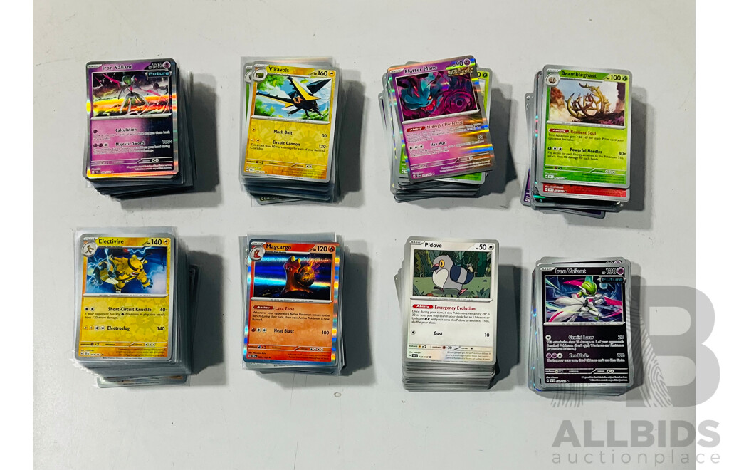 Large Collection of Mostly Foil Pokemon TCG Cards From Scarlet & Violet: Temporal Forces