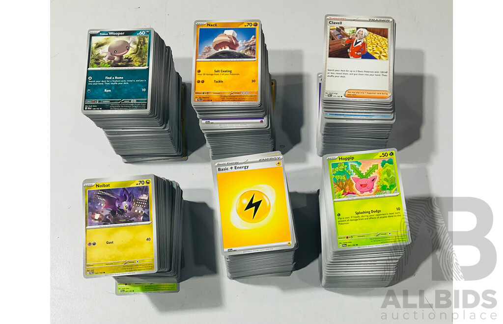 Large Collection of Pokemon TCG Cards From Scarlet & Violet Paldea Evolved Including Three Empty Booster Box Boxes