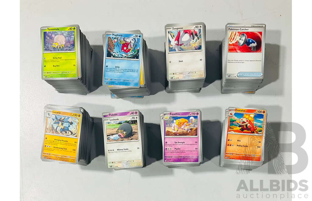 Large Collection of Pokemon TCG Cards From Scarlet & Violet Including Four Empty Booster Box Boxes