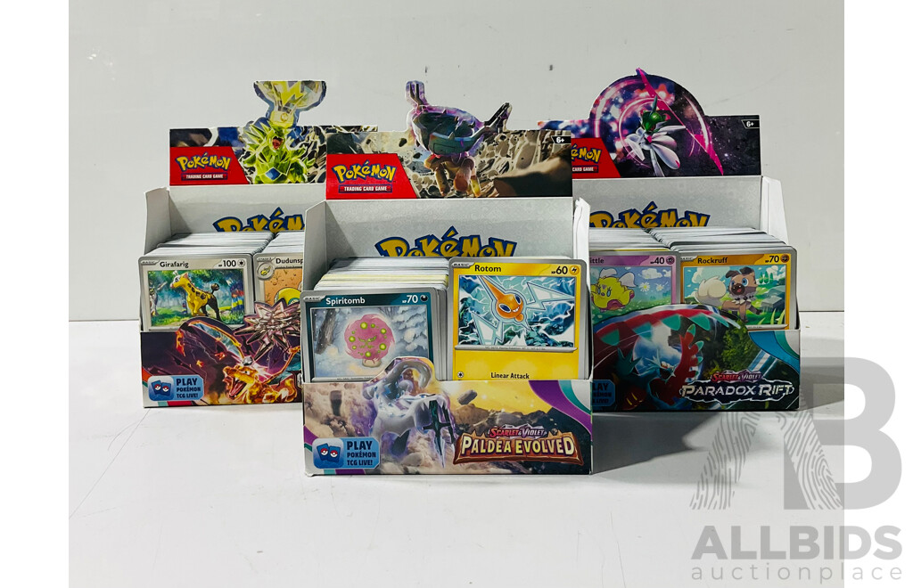 Large Collection of Pokemon TCG Cards From Several Sets Largely From the Scarlet & Violet Series