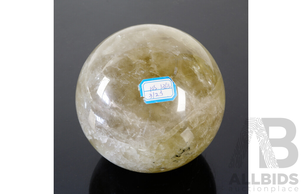 Large Polished Quartz Crystal Sphere