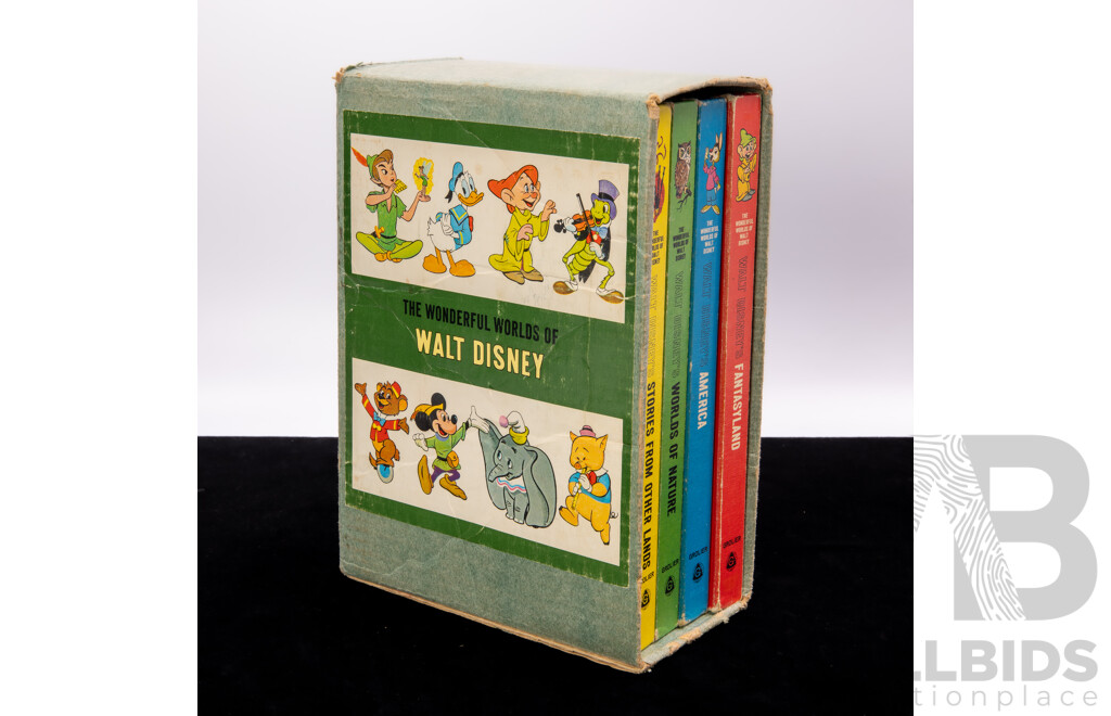 Vintage Four Volume the Wonderful World of Walt Disney Set in Slipcase