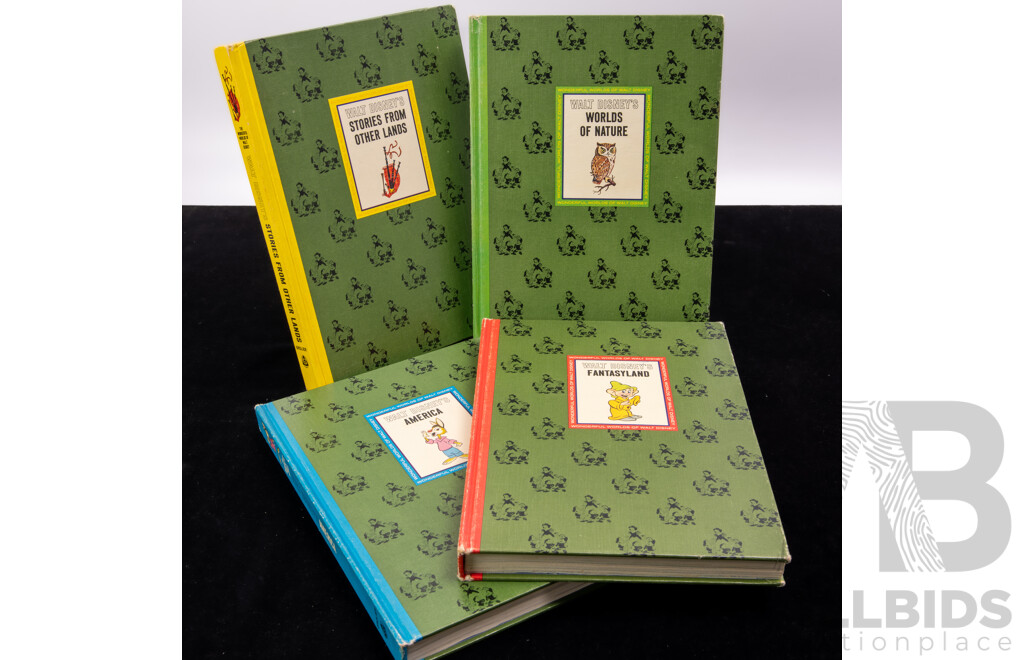 Vintage Four Volume the Wonderful World of Walt Disney Set in Slipcase