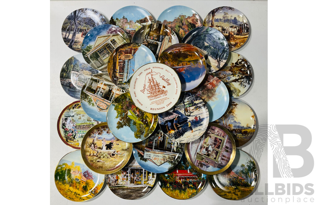 Large Collection Bradex Display Plates in Various Australian Scenes