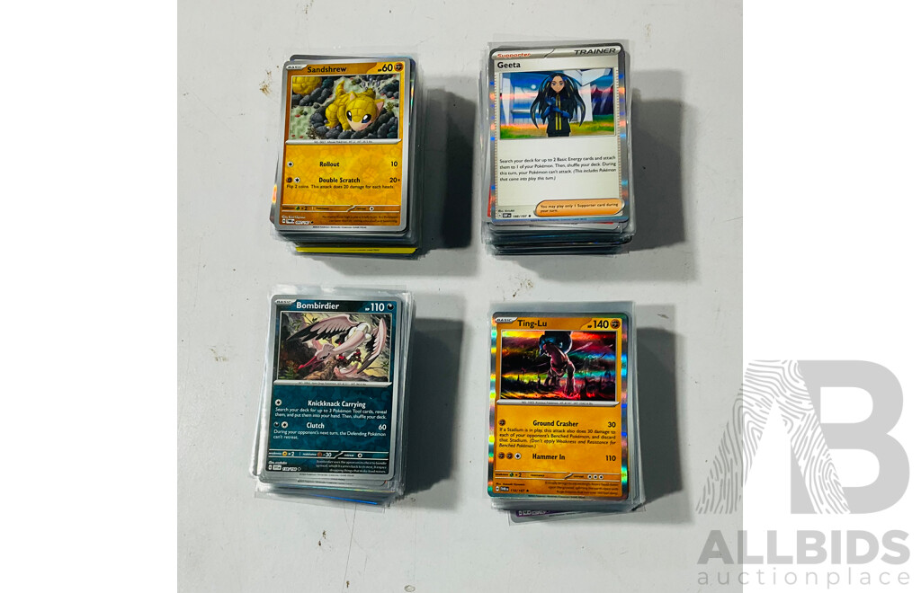 Large Collection of Mostly Foil Pokémon Tag Cards From Several Sets in Crown Zenith Bundle Box