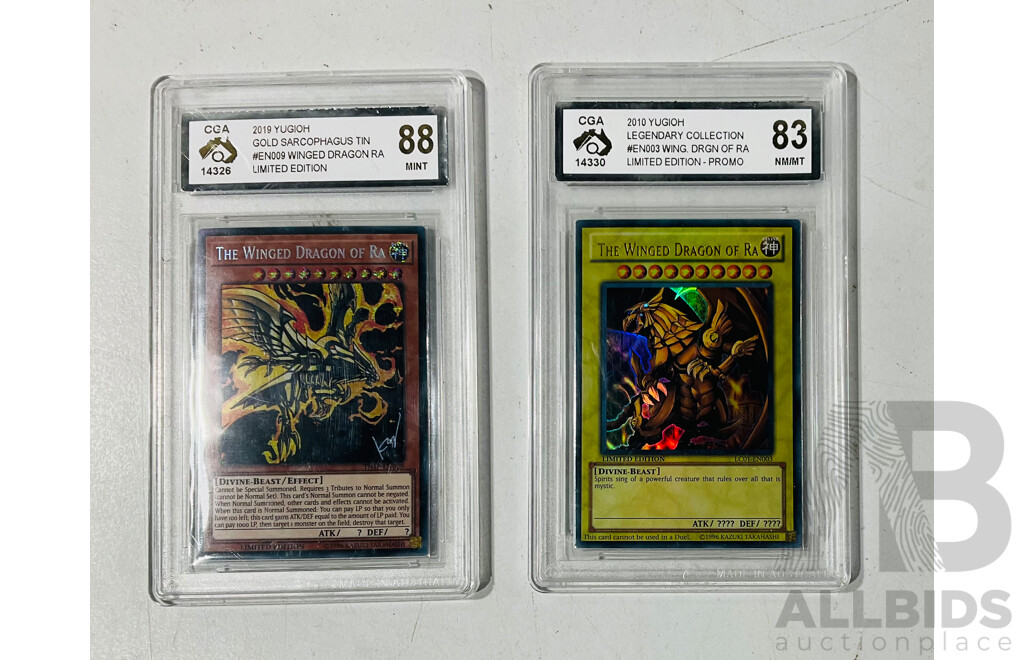 Collection of Foil Yu-Gi-Oh Cards Including Seven Graded Cards