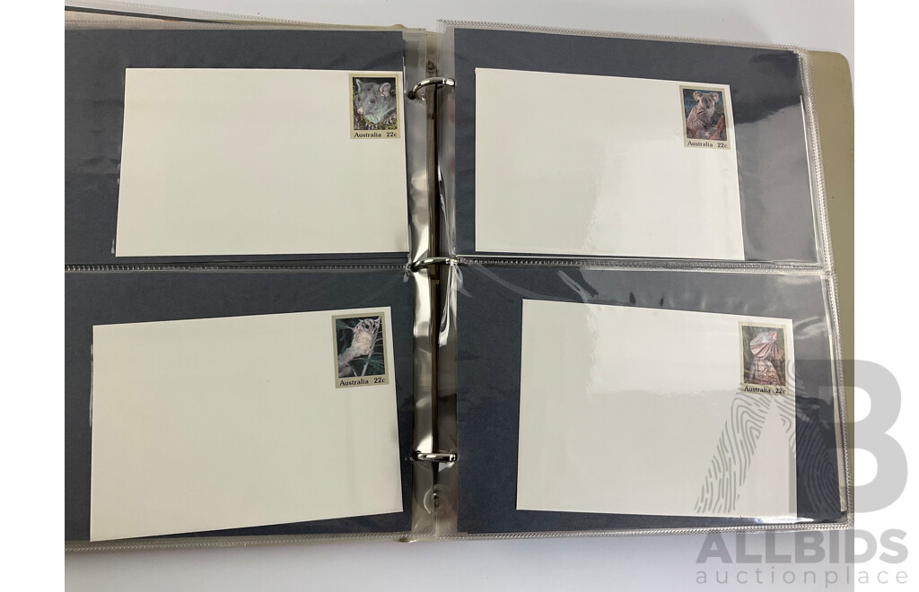 Album of 1980's Australian, PNG, Antarctic Territory First Day Covers and Stamp Packs Including Junior Stamp Review Pamphlets 1980-1982