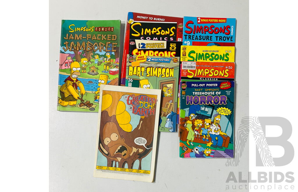 Collection of Several Simpsons Comics and Magazines