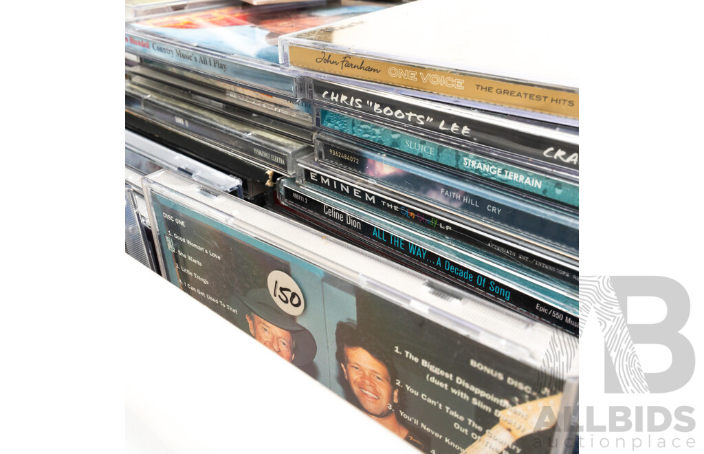 Large Collection Over 200 Compact Discs, Mostly Music From 1960s, 70s, 80s, 90s and Beyond