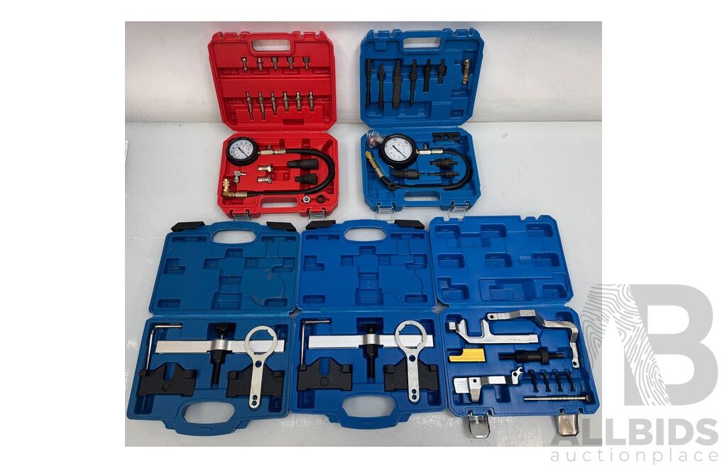 Tool Boxes of Automotive Care Tools, Pressure Guages and More - Lot of 15