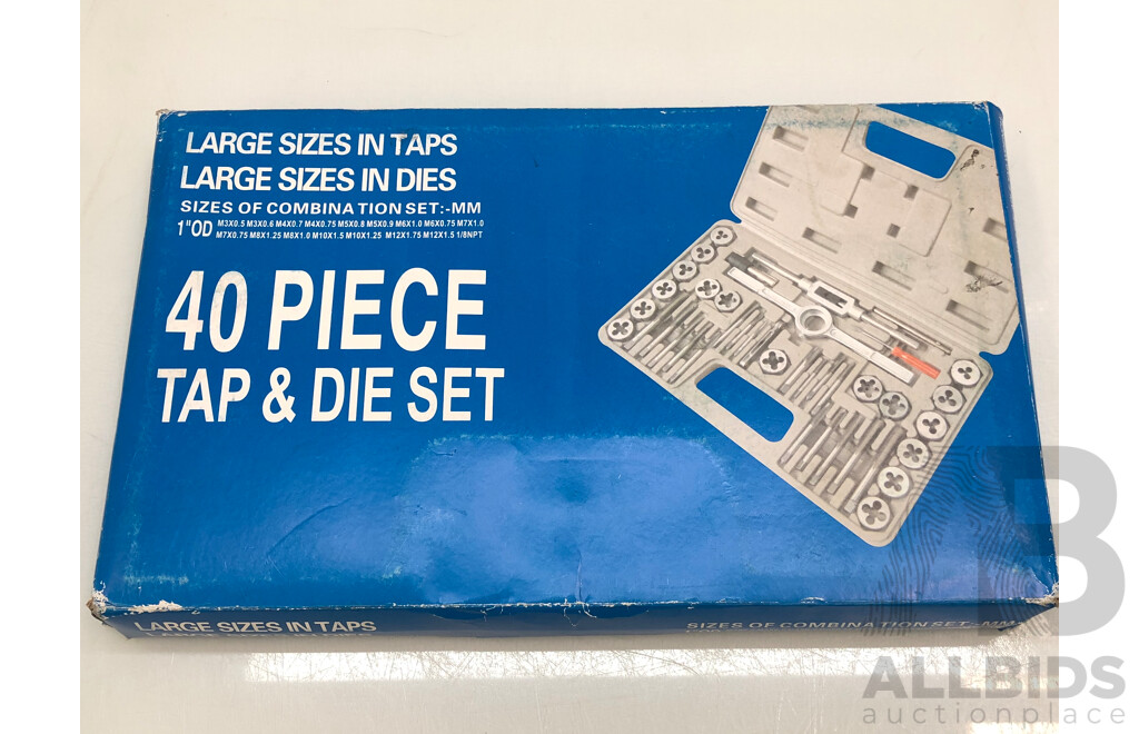 40 Piece Tap and Die Set - New