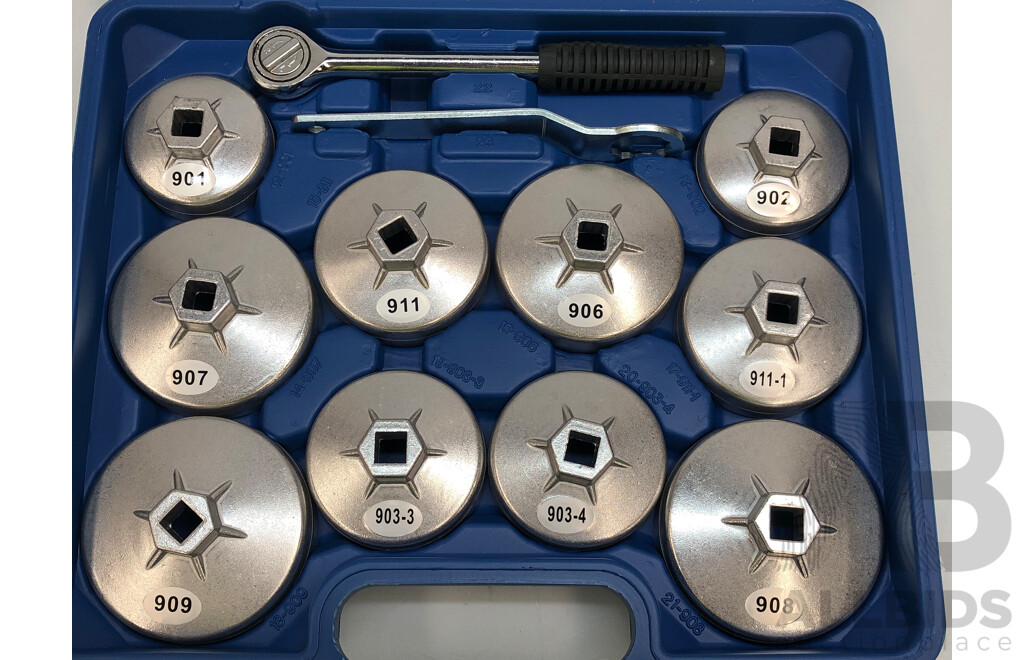 23 Piece Oil Filter Cap Removal Socket Wrench Set - New