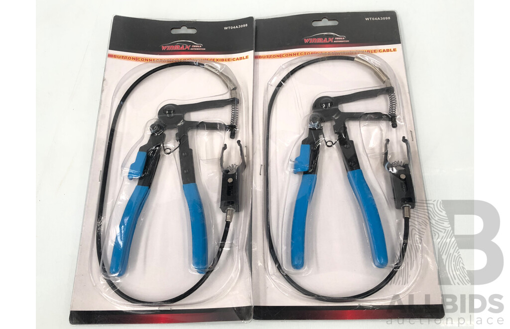 Winmax Button Connect Pliers with Flexible Cable - Lot of Two - New