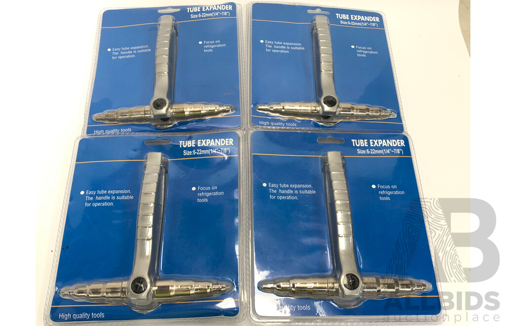 6m - 22mm Refrigeration Tube Expanders - Lot of Four - Brand New