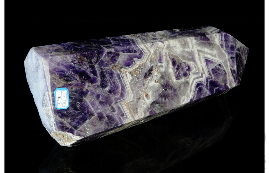 Large Polished Amethyst Crystal Obelisk with Terminated Point