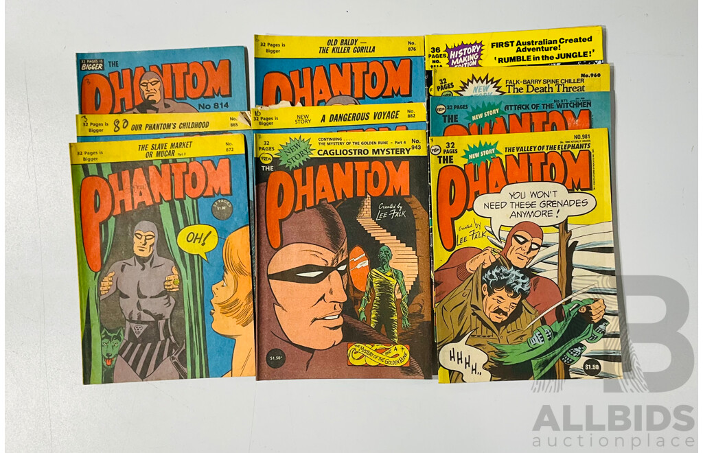 Collection of Phantom Comics Printed From 1984-1991