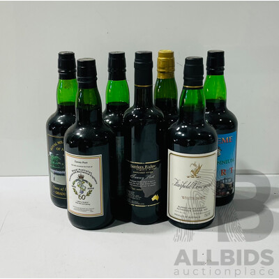 Collection of Ports From Several Brands Including Fairfield Vineyard White Port, Settlers Ridge Tawny Port and More